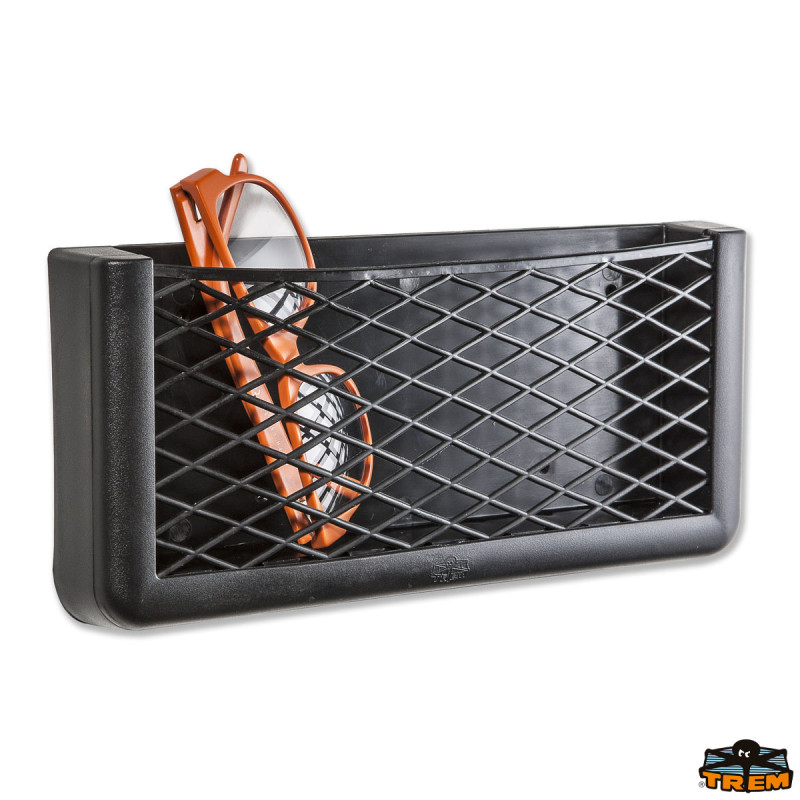 Tasca portaoggetti 270x115x32 mm nera retina gomma