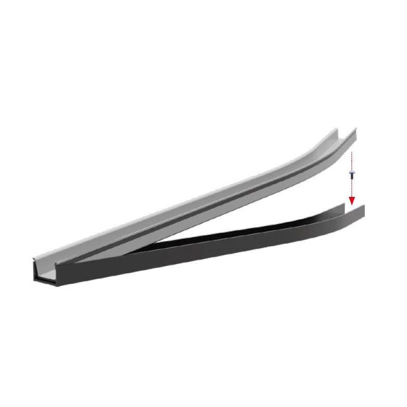 KS DOOR KIT LOWER STRAIGHT GUIDE + 2,1 M ADAPTER