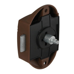 Einseitige Push-Lock-Türen mit braunen Löchern