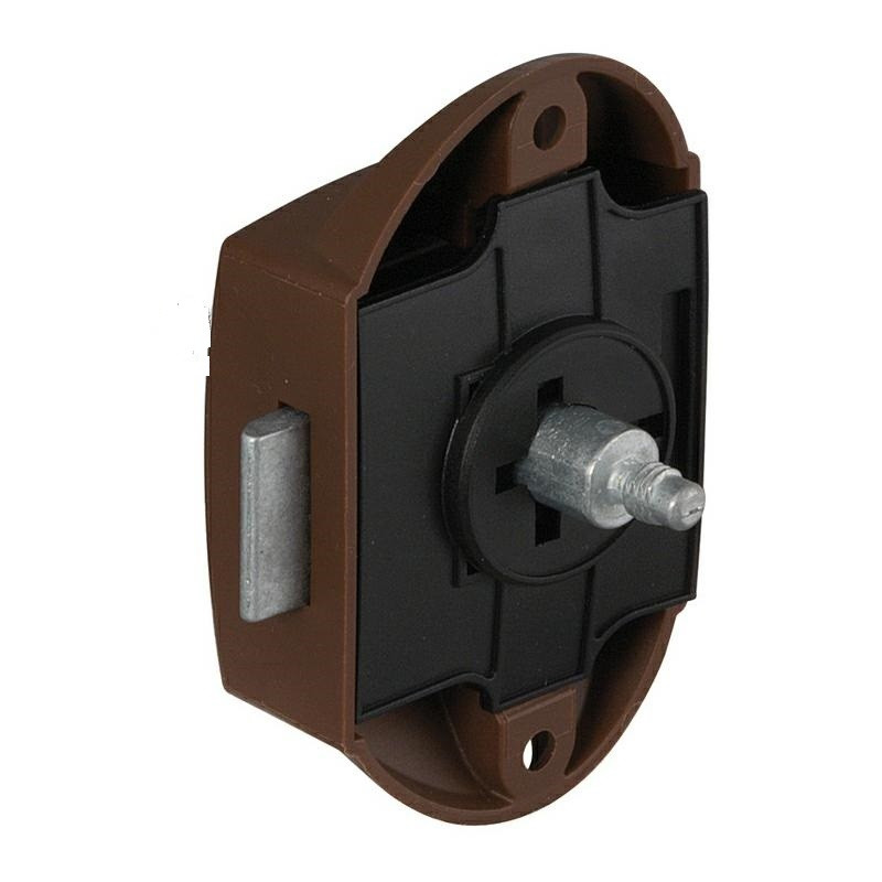 Einseitige Push-Lock-Türen mit braunen Löchern