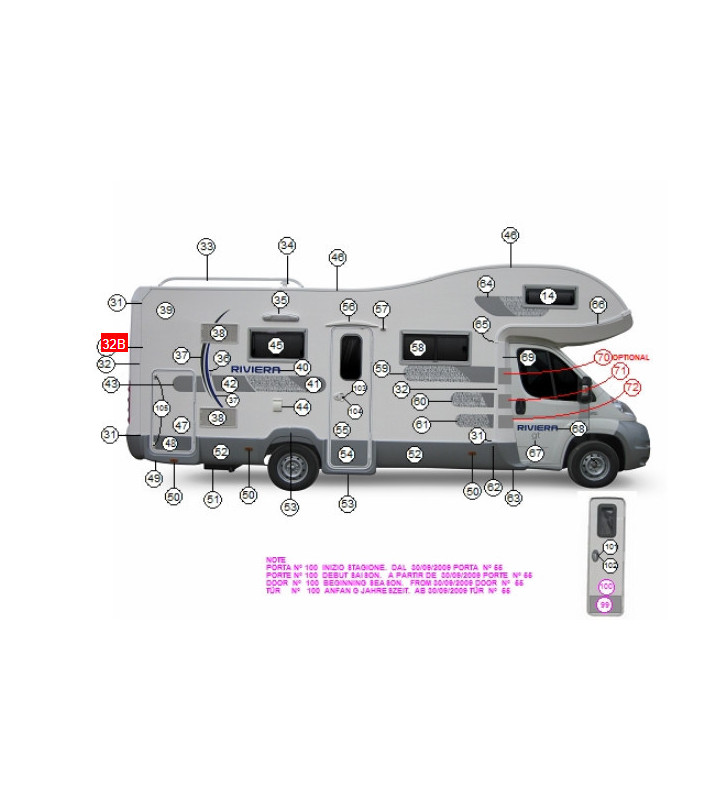 BANDELLA ANGOLARE DX 	CI / 2010 / RIVIERA /...