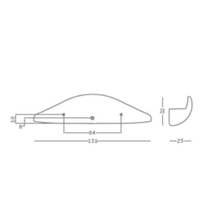 Möbelgriff-Set V433 AUS ZAMAK-DRUCKGUSS, glänzend verchromt