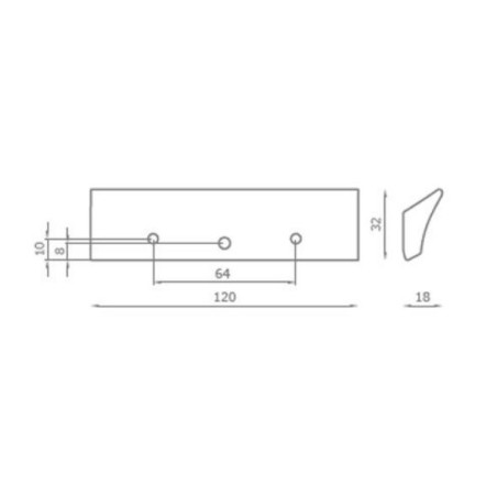 Furniture handle kit V503 polished chrome