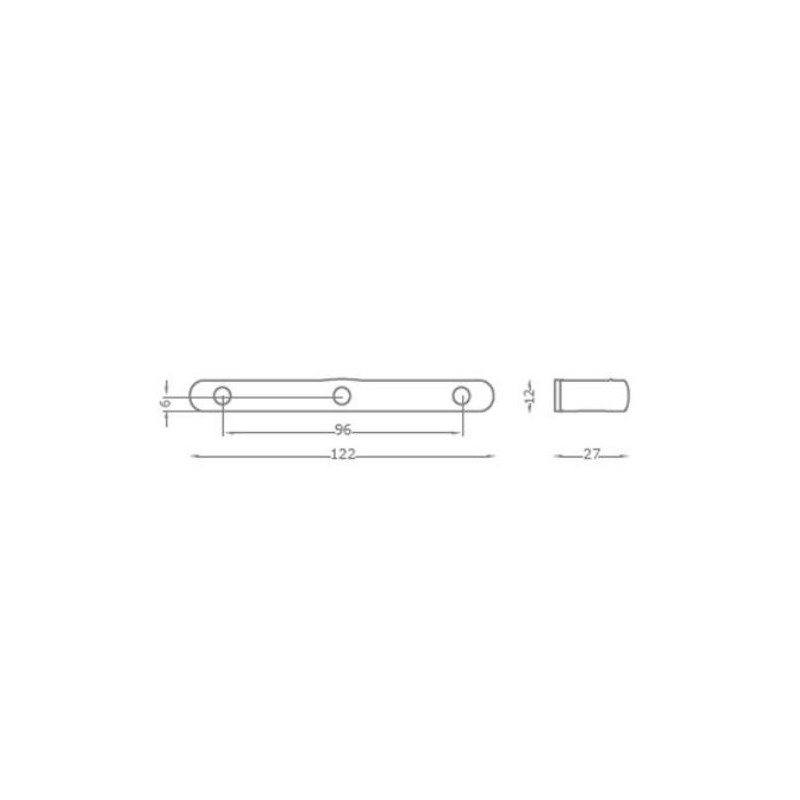 Furniture handle kit V493 polished chrome