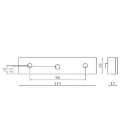 BALDACCI V269 - Kit maniglia in ABS verniciata argento pull open