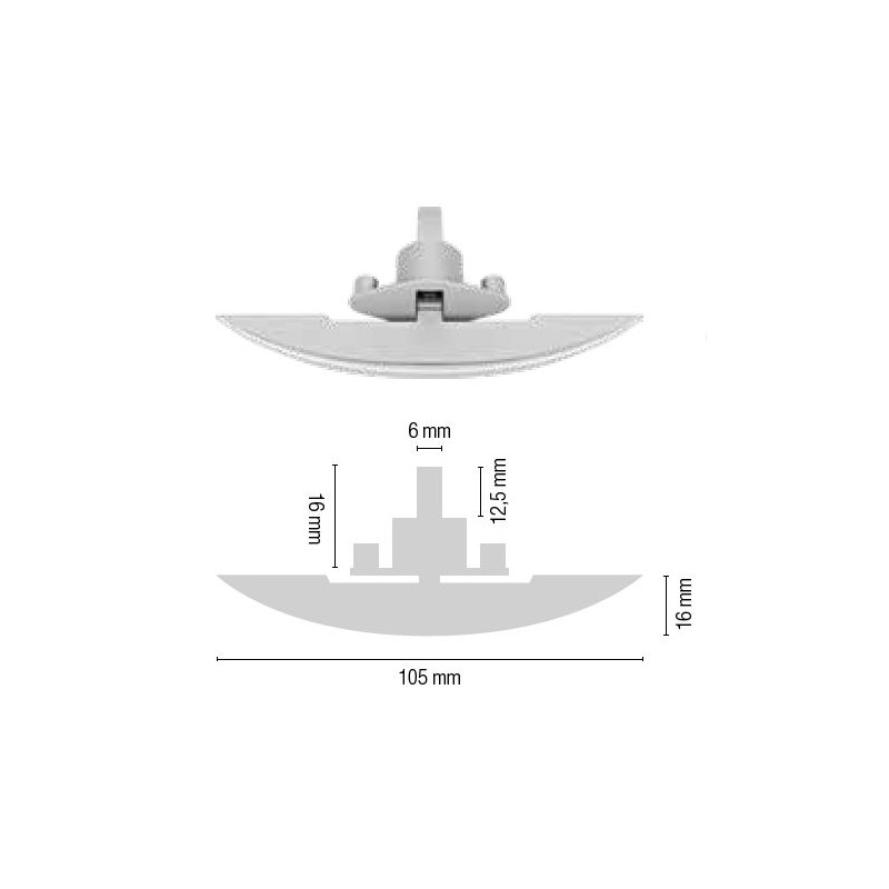Kit de fermeture chromé pour éléments hauts