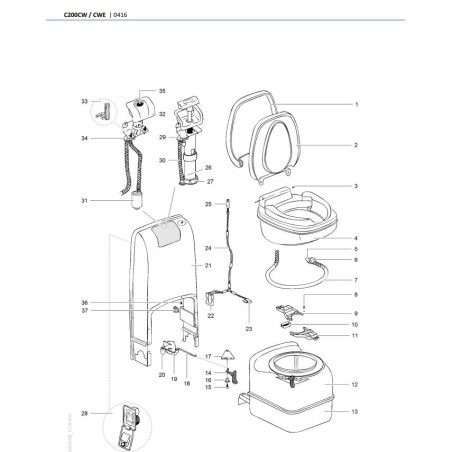 C200 THETFORD cassette opening saddle bracket - 23848
