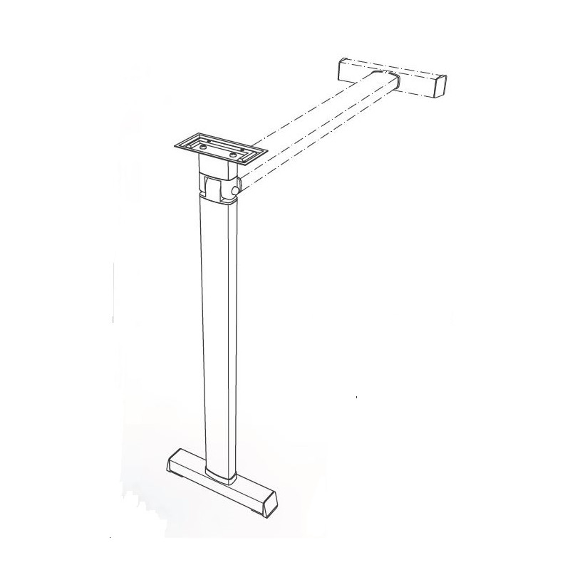STAR 4 - LIPPERT T-foot plegable PATA 60x32 mm...