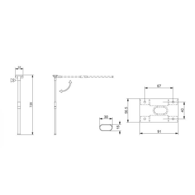 COMET 3 - LIPPERT H720 PATA ovalada plegable...