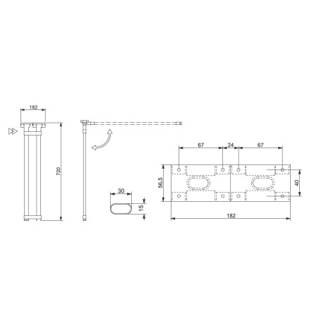 COMET 2 - LIPPERT H720 PIED double ovale repliable