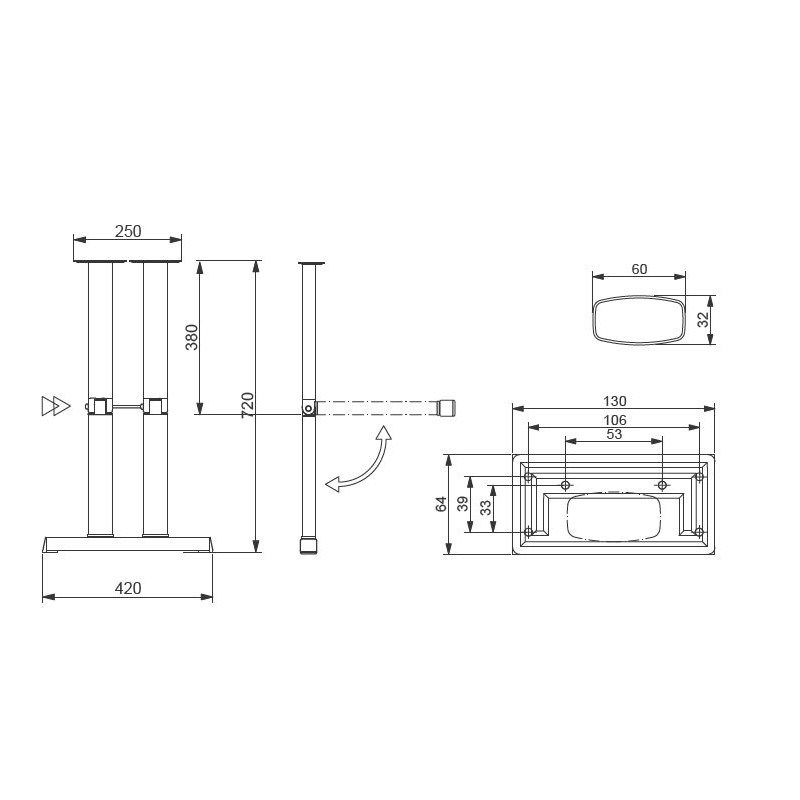 STAR 2 - Double folding LEG LIPPERT T foot...
