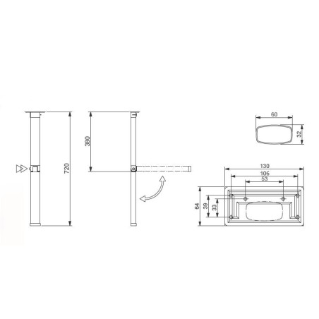 STAR 6 - LIPPERT STAR6 Klappbein 60x32 mm H720