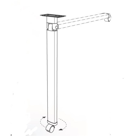 STAR 9 - PATA plegable + rueda LIPPERT 60x32 mm H720