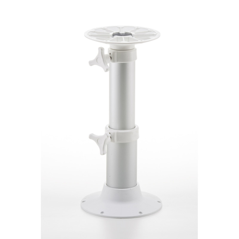 White telescopic table leg H 720 mm