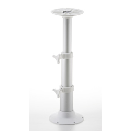 White telescopic table leg H 720 mm