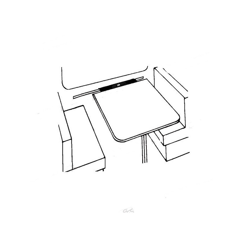 Tischläufer aus Aluminium mit Bettauflage