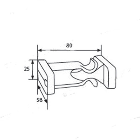 White external door stop int. 40