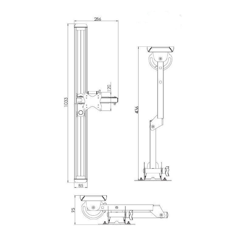 LCD door with arm on Sliding profile 12483 /...