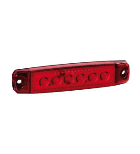 LUZ PLANA ROJA 6LED 12/24V R-18"