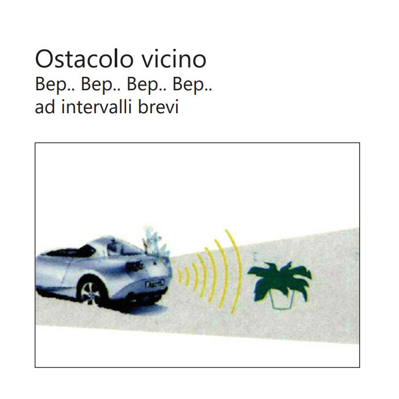 ALCAPOWER Kit 4 Radar sensori parcheggio cablato