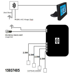 VECHLINE Radar Parcheggio Wi-Fi Con 4 Sensori 2