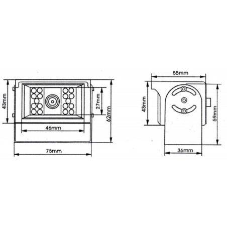 Caméra IP69 - 18IR - Retrom Orient CCD PAL câble 20 mt