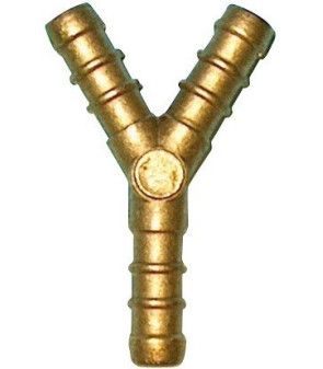 3-way Y-shaped gas hose fitting, Ph10 UNI tube