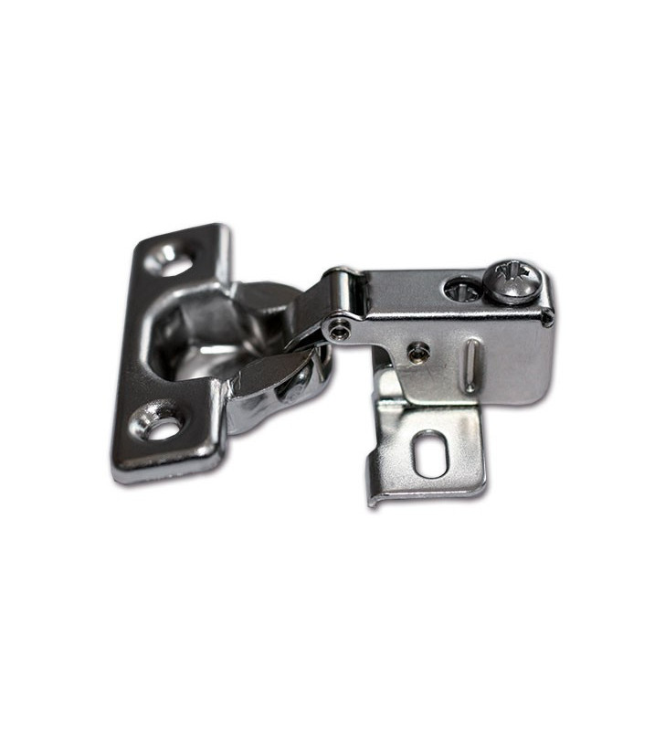 Mini hinge for doors with short arm and thin doors