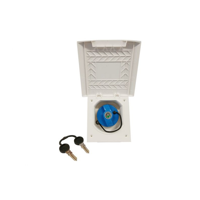 External water supply socket with lineT cap