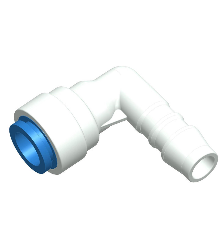 Raccord eau froide COMBI 90° blanc IN/JG10...
