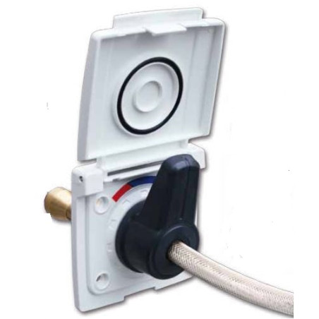 External water connection with hot/cold water mixer and shower head - quick couplings - 1.5 m hose