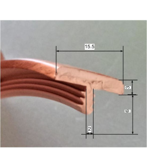 5 metros CANTO PERLA 15x3 mm BS800SR