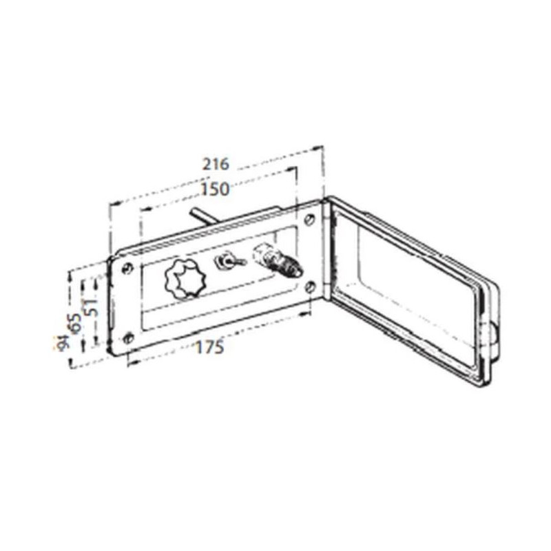 REICH Presa esterna acqua/gas attacco sicuro...