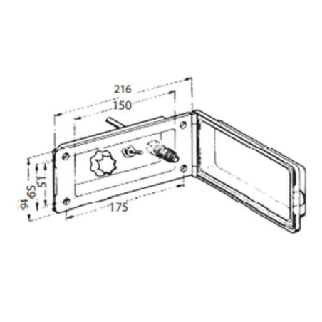 REICH Presa esterna acqua/gas attacco sicuro bianca