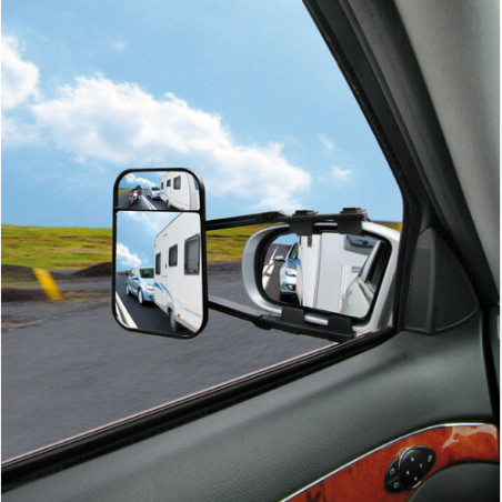 LAMPA additional double lens mirror for towing caravans/trailers