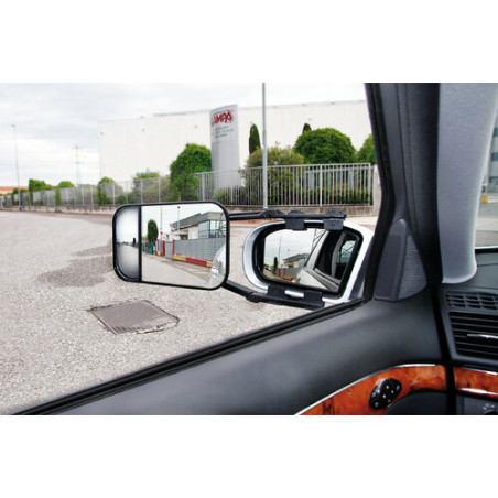 LAMPA additional double lens mirror for towing caravans/trailers