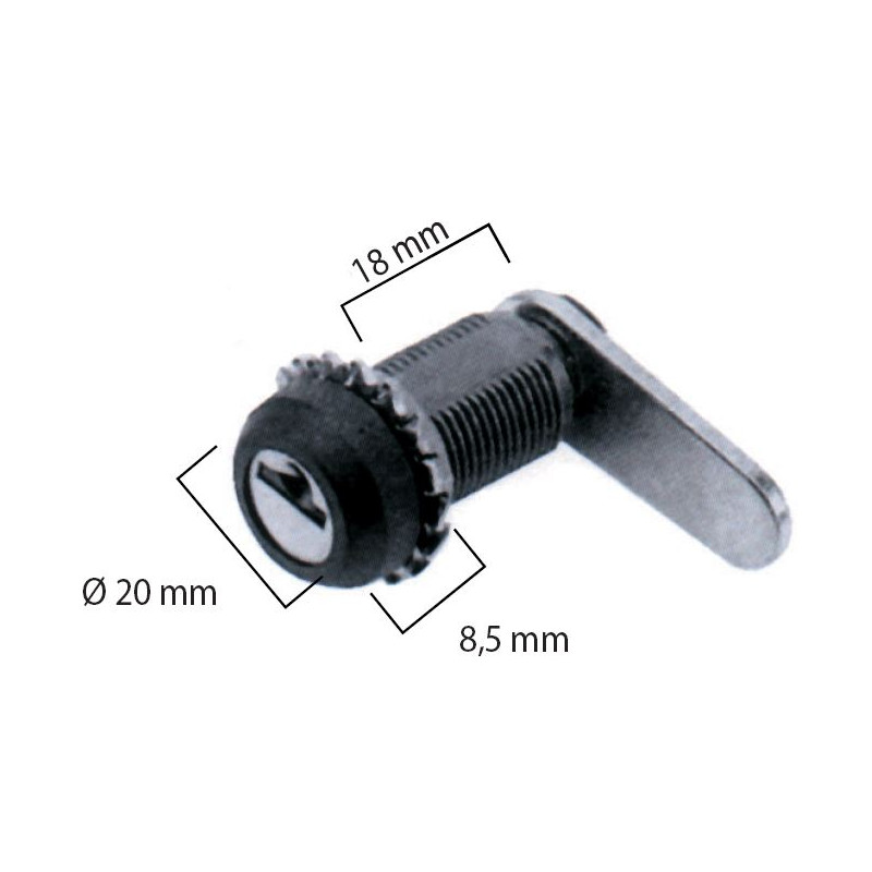 Serrure en plastique ZADI movim. Support plat...