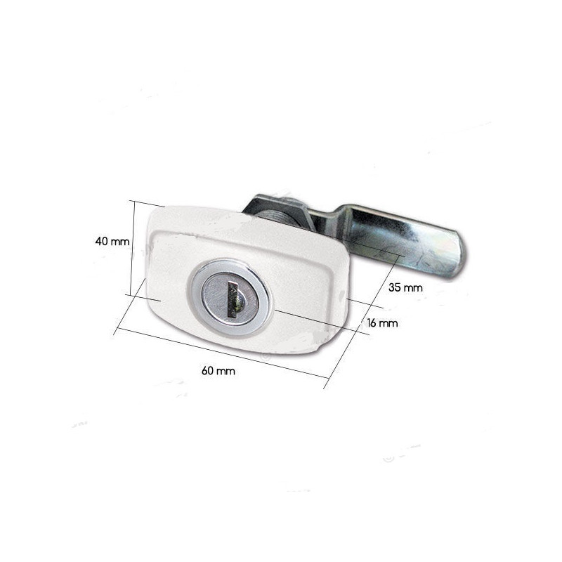 FAP 1046 White metal lock for tailgate 60x40...
