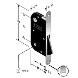 Magnetic lock for TRIGANO toilets 2