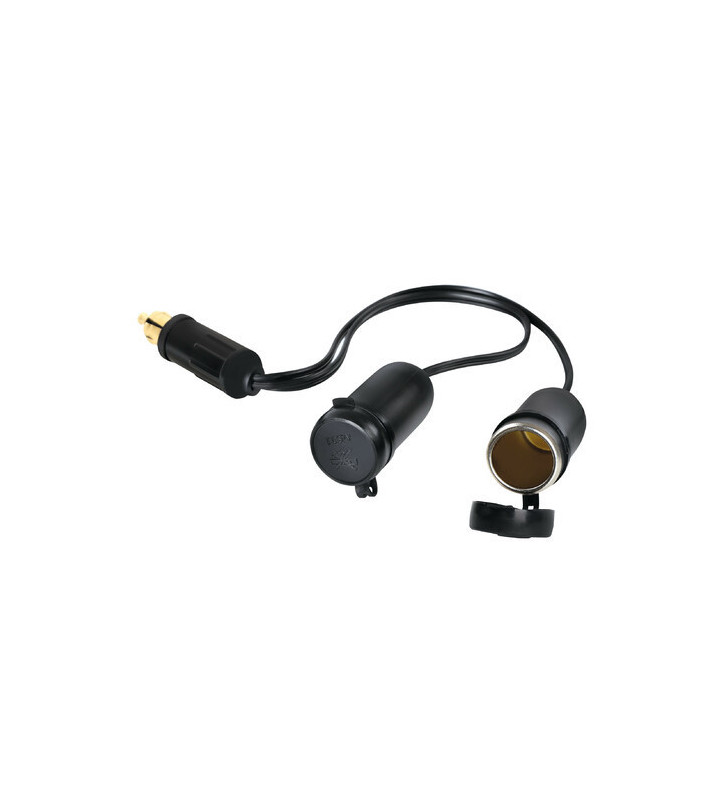 DIN plug with double 12 Volt socket