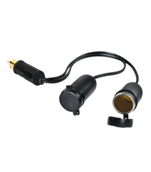 Spinotto DIN con doppia presa 12 Volt