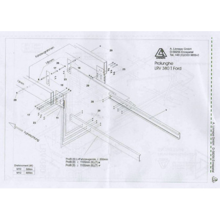 FORD TRANSIT 3 LÖCHER EINRAD-Rahmenverlängerungen