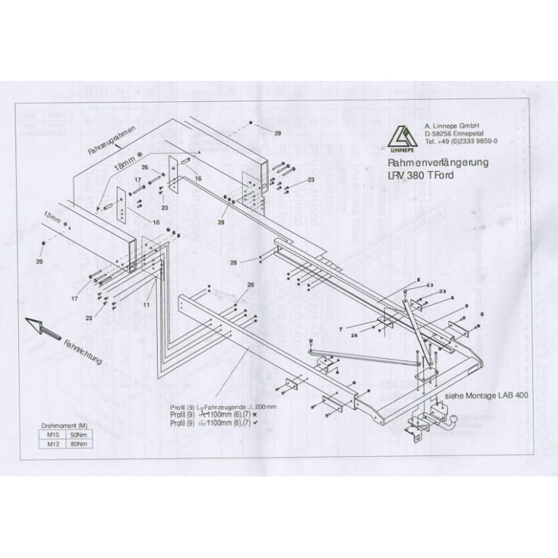 FORD TRANSIT 3 HOLES SINGLE WHEEL Frame Extensions