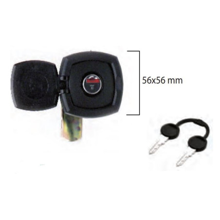 Serrat. Portón trasero negro Zadi con cubierta y llaves