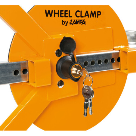 GANASCIA BLOCCARUOTA CLAMP RUOTE MAX 18"