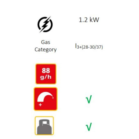 Fornello smaltato KEMPER GPL a 1 fuoco