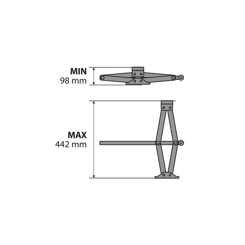 LAMPA Cric a pantografo con manovella da 2000 kg