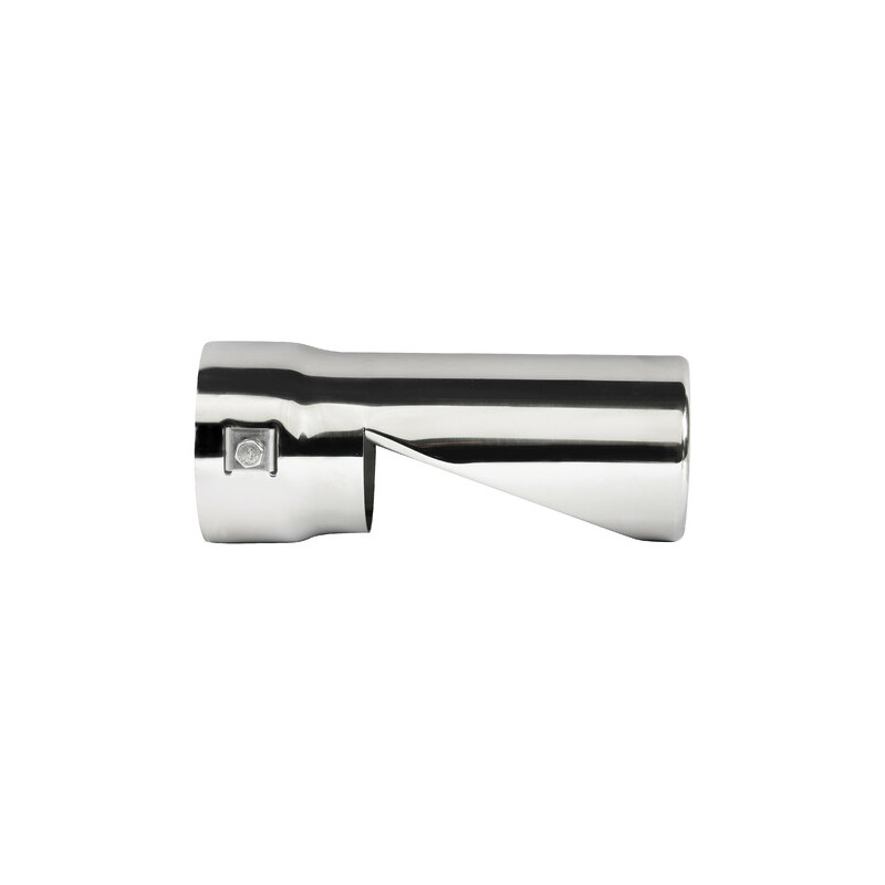 Polished stainless steel tailpipe Ø 50-62 mm