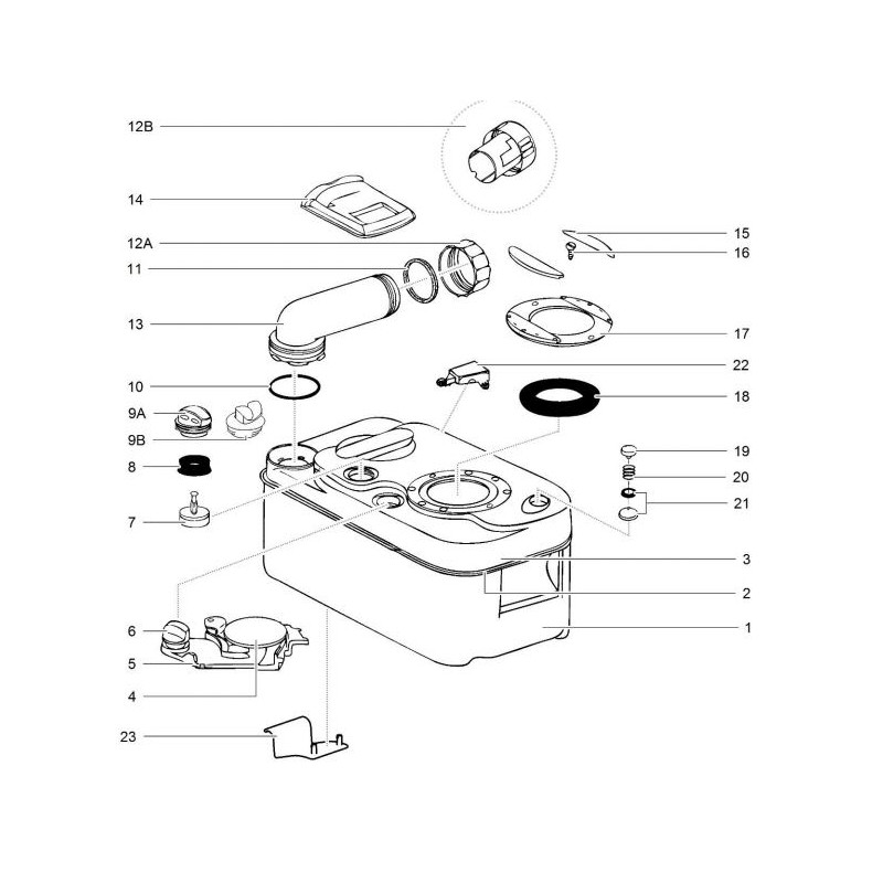 Thetford valve for C2 / C3 / C4 / C200 cassette...