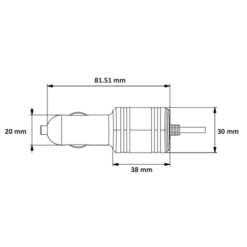 Adattatore veicolare 19,5 VDC - input 12-14 Vdc...
